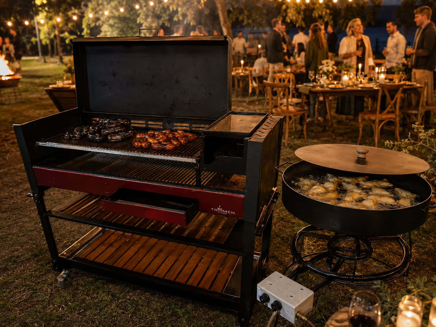 Service traiteur argentin à domicile avec parrilla et cuisson au disque en Gironde